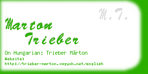marton trieber business card
